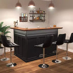 GDLF L Shaped Home Bar Cabinet with Fridge Space, Oversized Modern Basement Bar Table