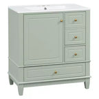 30 Bathroom Vanity Sink Combo, Bathroom storage Cabinet with Drawers and Shelf, Single Sink Bathroom Vanity
