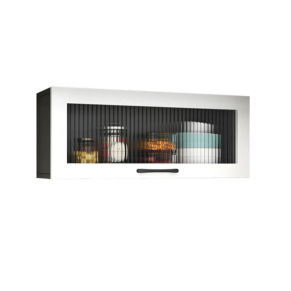 Kitchen White Wood Wall-Mounted Storage China Cabinets