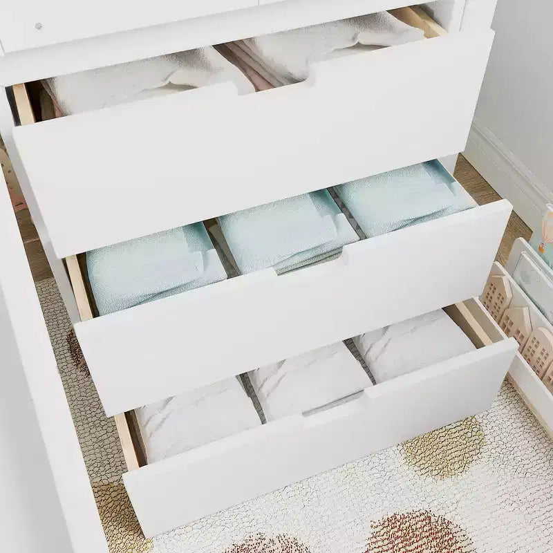 Letto a soppalco singolo con 3 cassetti e scala contenitore, struttura a casetta in legno con scivolo e scrivania rimovibile