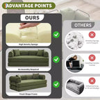 2 in 1 Convertible Sofa Bed, comfortable Folding Corduroy Sofa Bed with Deep Seat and Wide Armrests, Boneless Sofa, for Living Room, Apartments