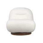 Minimalist Lounge Chair with Swivel, Round