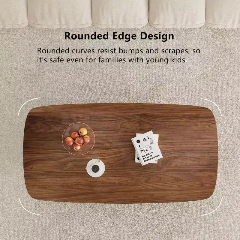 Gaoyangjiaju 47.2 Inch Wooden Coffee Table with Storage Drawers