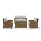 Bradenton 4pc Outdoor Wicker Conversation Set - Crosley
