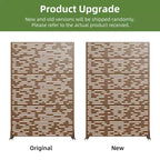 MAYEERTY Room Divider Screen Godfrey Light B-Type Brown Galvanized Sheet 72x47x16in 6-Piece Set 3-Piece Set