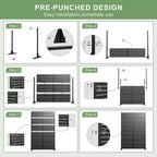 72 H Dovelina Outdoor Privacy Screen Decorative Garden Fence (Set of 2)
