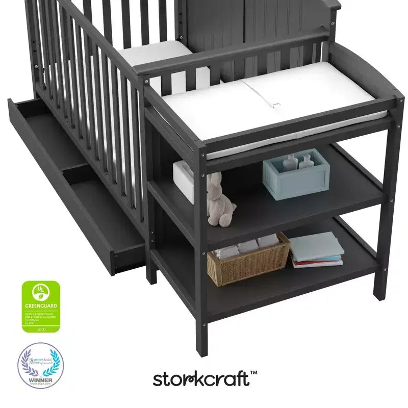 Storkcraft Steveston 5-in-1 Convertible Crib and Changer with Drawer