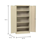 Edsal 36Wx18Dx72H Steel Freestanding Cabinet Beige