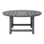 WestinTrends Dylan 5-Piece Outdoor Patio HDPE Adirondack Chair With Round Coffee Table Conversation Set