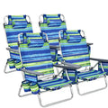 Costway 4-Pack Folding Backpack Beach Chair 5-Position Outdoor - See Details