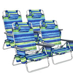 Costway 4-Pack Folding Backpack Beach Chair 5-Position Outdoor - See Details