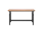 Heavy Duty 60 Adjustable Height Workbench Table with Wood Top