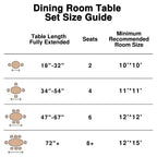 PexFix 45 x45 Solid Wood Round Dining Table with Walnut Finish and Elegant Arched Legs for Modern Dining Rooms & Kitchens
