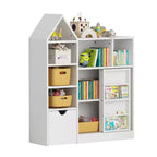 Kids Storage Organizer, Toy and Book Organizer with 8 Cubbies & Pull-Out Drawers - Ideal for Playrooms, Bedrooms