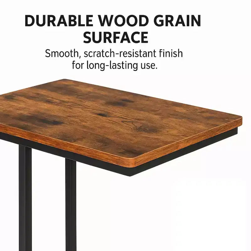 FurnitureR Convertible Sofa Bed with Rolling Side Table Set, Modern Corduroy Couch with Movable Snack Table for Living Room, Apartment, Small Space
