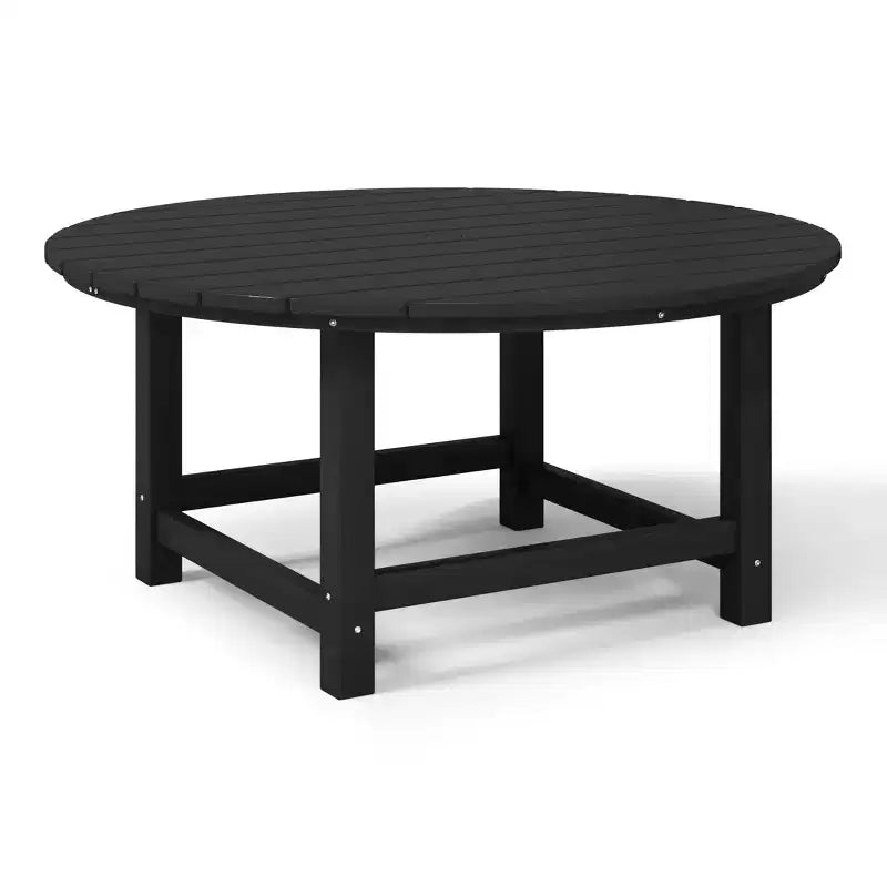 WestinTrends Dylan 5-Piece Outdoor Patio HDPE Adirondack Chair With Round Coffee Table Conversation Set