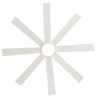 65 Inch 8-Blade Black LED Ceiling Fan with Light and Remote