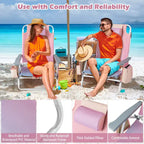 Costway 4-Pack Folding Backpack Beach Chair 5-Position Outdoor - See Details