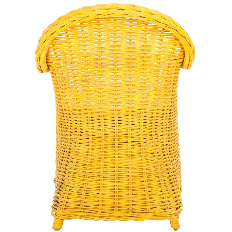 SAFAVIEH Sinja Fauteuil club en rotin jaune - 24 x 26 x 35 - 24x26x35H