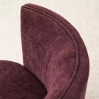 Lot de 4 chaises de salle à manger modernes pivotantes, chaises sans accoudoirs rembourrées en tissu texturé avec dossier incurvé pour salle à manger ou cuisine - Panipeachy