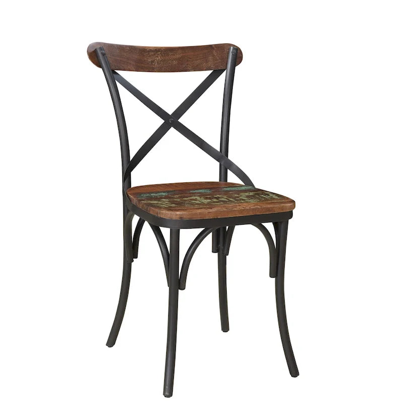 Chaises de salle à manger Linon à dossier croisé (lot de 2)