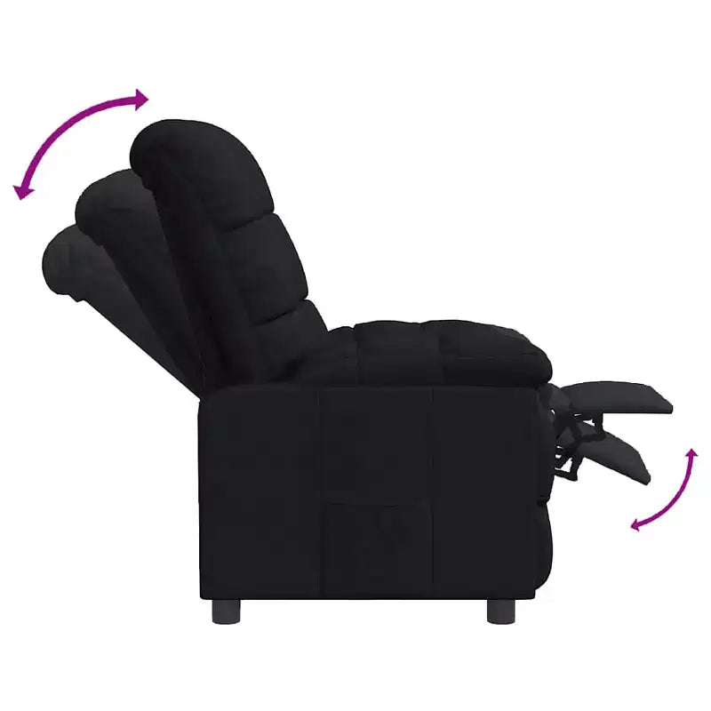 Recliner Chair with Adjustable Backrest and Footrest, Modern Lounge Chair Thick Padded Seat for Living Room & Bedroom