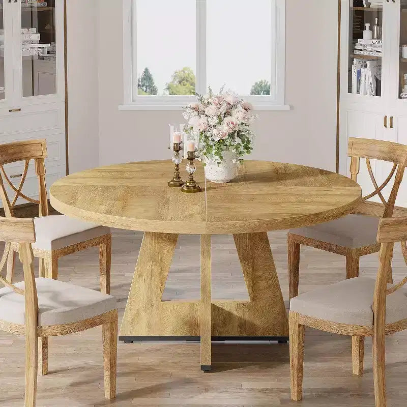 47 Inch Round Dining Table for 4 people