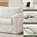 Dyonery 86 Cloud Loveseat Sofa, Deep Seat & Wide Armrest Pillows, Sturdy Frame, Breathable Ergonomic Design