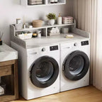 2-Tier Washer and Dryer Countertop with Shelf or Drawers, Laundry Countertop Cover with Non-Slip Pad, 54X27.5 Laundry Topper for Folding Clothes