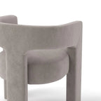 Chaise de salle à manger SEYNAR Modern Glam en velours, chaise d'appoint à dossier ouvert, lot de 6