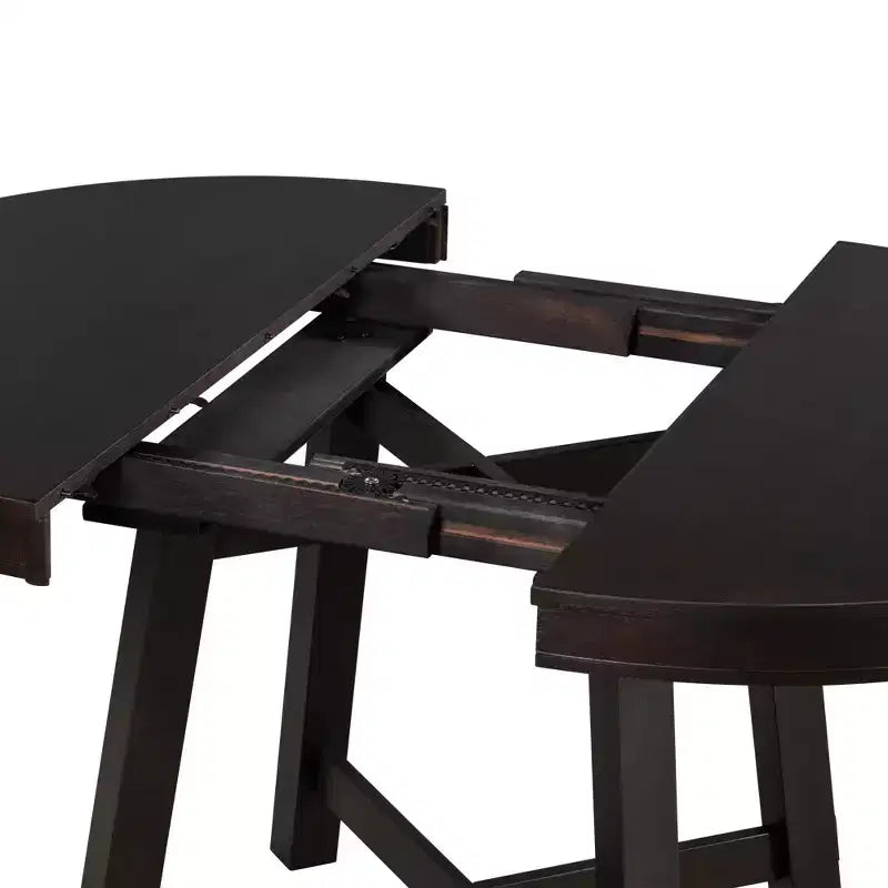 GDFStudio Joyce Table à manger extensible en bois massif de 147 cm