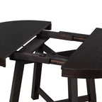 GDFStudio Joyce Table à manger extensible en bois massif de 147 cm