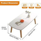 Acekool Foldable Coffee Table, Wooden Finish, Space-Saving Folding Design, 31.5x19.7x17.3, Easy Storage, Wood Grain