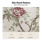 Araceli Traditional Wooden Upholstered Floral Armchair with Wingback and Nailhead Trim| ART OF LIVING DESIGNS
