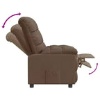 Recliner Chair with Adjustable Backrest and Footrest, Modern Lounge Chair Thick Padded Seat for Living Room & Bedroom